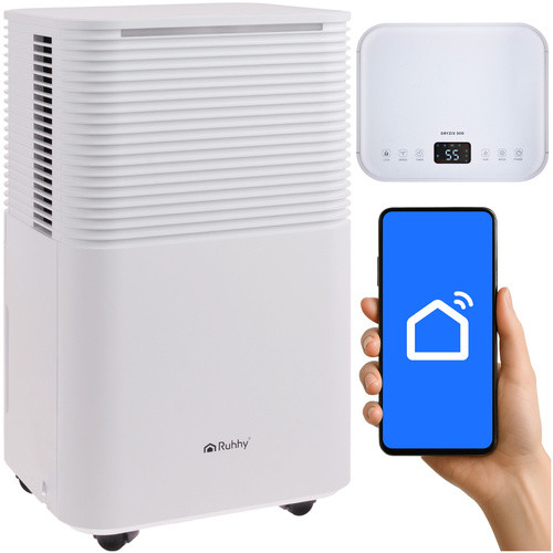 Dezumidificator mobil, control WiFi, 200W, rezervor 2 litri, capacitate 12 litri/zi, timer - imagine 7